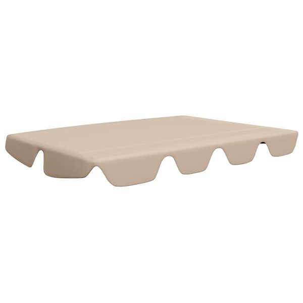vidaXL Vervangingsluifel voor schommelbank 188/168x145/110 cm beige
