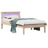 vidaXL Bedframe met hoofdeinde Bruin 80 x 200 cm Massief grenenhout