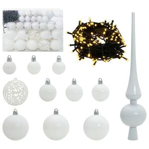 vidaXL Kerstbal Set 61 st 150 LED's Warmwit &Oslash; 6 cm