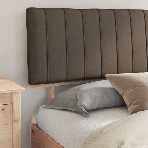 vidaXL Bedframe met Gevoerd Hoofdgedeelte Taupe 180 x 200 cm