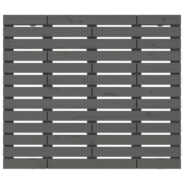 vidaXL Hoofdbord wandmontage 96x3x91,5 cm massief grenenhout grijs