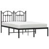 vidaXL Bedframe met hoofdbord metaal zwart 120x200 cm