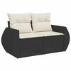vidaXL Tuin Sofa Set 8 pcs Zwart poly rattan