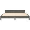 vidaXL Bedframe met hoofdeinde fluweel donkergrijs 180x200 cm