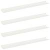 vidaXL Drijvende plank Wandgemonteerd 4 pcs Wit 80 x 9 x 2,5 cm Staal