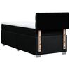 vidaXL Boxspring met matras stof zwart 100x200 cm