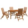 vidaXL 5-Piece Garden Dining Set Naturel Massief Acaciahout