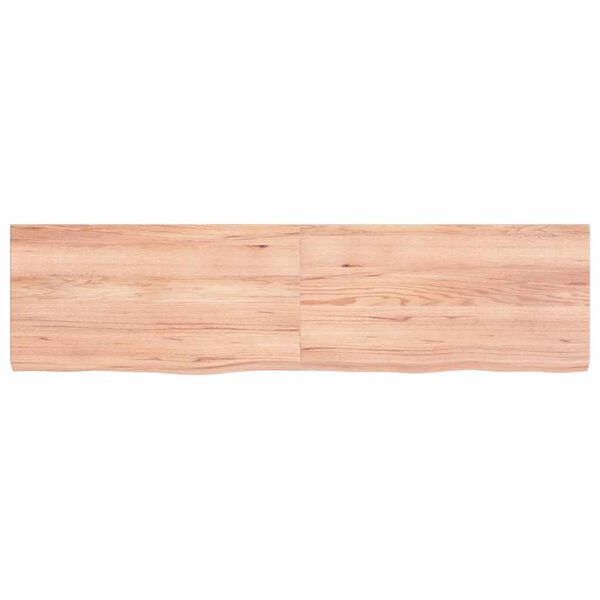 vidaXL Wandschap 120x30x(2-4)cm behandeld massief eikenhout lichtbruin