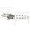 vidaXL Bedframe zonder matras massief grenenhout wit 140x200 cm