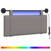 vidaXL Hangend hoofdbord Taupe Stof