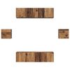 vidaXL Tv-meubelset Wandgemonteerd 6 pcs Oud Hout Bewerkt hout