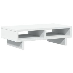 vidaXL Monitorstandaard 50x27x15 cm bewerkt hout wit