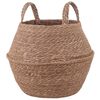 vidaXL Plantenpot met handvatten Naturel &Oslash; 32 x 32 cm 100% Zeegras