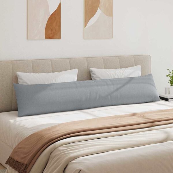 vidaXL Sofa Kussens 2 stuks Lichtgrijs 200 x 40 cm Stof