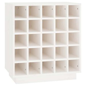 vidaXL Wijnkast 55,5x34x61 cm massief grenenhout wit