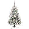 vidaXL Kunstkerstboom met 150 LED Groen en Wit 120 cm PVC en Metaal