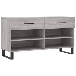vidaXL Schoenenbank 102x35x55 cm bewerkt hout grijs sonoma eikenkleur
