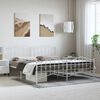 vidaXL Bedframe met hoofd- en voeteneinde metaal wit 193x203 cm