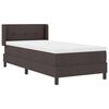 vidaXL Boxspringbed met matras Donkerbruin 190 x 90 cm Polyester