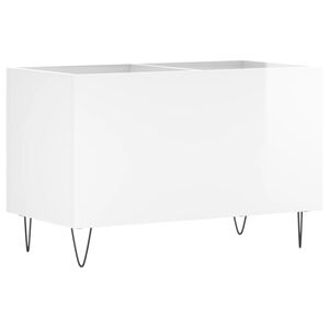 vidaXL Platenkast 74,5x38x48 cm bewerkt hout hoogglans wit