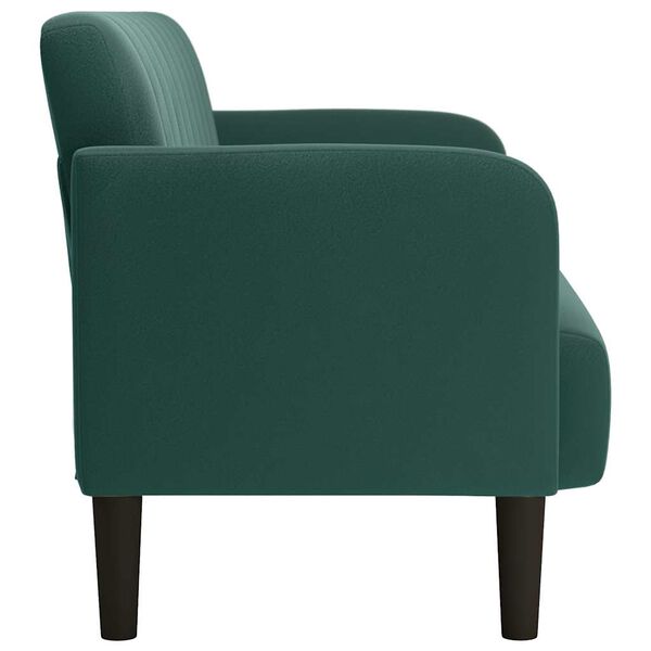 vidaXL Loveseat bank 109 cm fluweel donkergroen