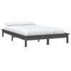 vidaXL Bedframe massief grenenhout grijs 120x200 cm