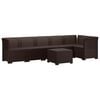 vidaXL 6-Zits Tuin Sofa Rattan Look PP Bruin