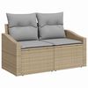 vidaXL Tuin Eetset met kussen 8 pcs Beige en Grijs