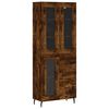 vidaXL Hoge kast 69,5x34x180 cm bewerkt hout gerookt eikenkleurig