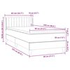 vidaXL Boxspring met matras fluweel lichtgrijs 80x220 cm