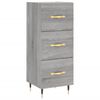 vidaXL Dressoir 34,5x34x90 cm bewerkt hout grijs sonoma eikenkleurig