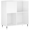 vidaXL Platenkast 84,5x38x89 cm bewerkt hout hoogglans wit