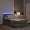 vidaXL Opbergbed met LED met matras Lichtgrijs 90 x 200 cm Fluweel