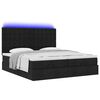 vidaXL Ottoman bed met matrassen en LED's 180x200cm stof zwart