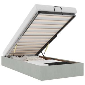 vidaXL Bedframe zonder matras 80x200 cm fluweel lichtgrijs