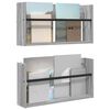 vidaXL Tijdschrift Rek 2 pcs Grijs Sonoma 60 x 12 x 30 cm Bewerkt hout