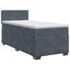 vidaXL Boxspringbed met matras Donkergrijs 90 x 190 cm Fluweel