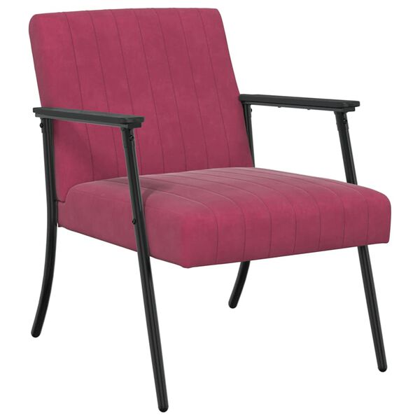 vidaXL Fauteuil Wijnrood 59 x 75 x 78 cm Fluweel