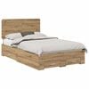 vidaXL Bedframe met lade Artisan Eiken 120 x 190 cm Bewerkt hout