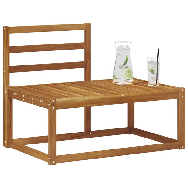 vidaXL Buiten Eind Sofa Naturel 91 x 63 x 73 cm Massief Acaciahout