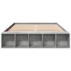 vidaXL Bedframe bewerkt hout betongrijs 120x190 cm