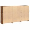 vidaXL LED Sideboard 3 pcs Oudhout 202 x 37 x 100 cm Bewerkt hout