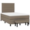 vidaXL Boxspring met matras stof taupe 120x200 cm