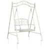 vidaXL Schommelbank Staal 113 x 121,5 x 168 cm Antiek wit