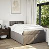 vidaXL Boxspring met matras stof taupe 120x200 cm