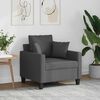 vidaXL Fauteuil 60 cm stof donkergrijs