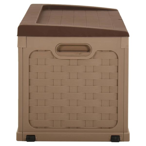 vidaXL Tuinbox 335 L PP rattan mokka-chocoladekleurig