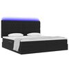 vidaXL Opbergbed met LED met matras met LED Zwart 200 x 200 cm Fluweel