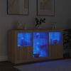 vidaXL Dressoir met LED-verlichting 123x37x67 cm sonoma eikenkleurig