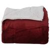 vidaXL Gooi Deken Bordeaux Rood 240 x 270 cm Fleece